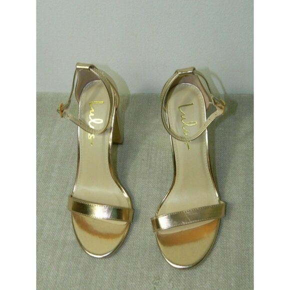 Lulu's Heels Rose Hold ‎ Stacked Block Heel Ankle Strap Pumps Size 10 - Picture 9 of 9